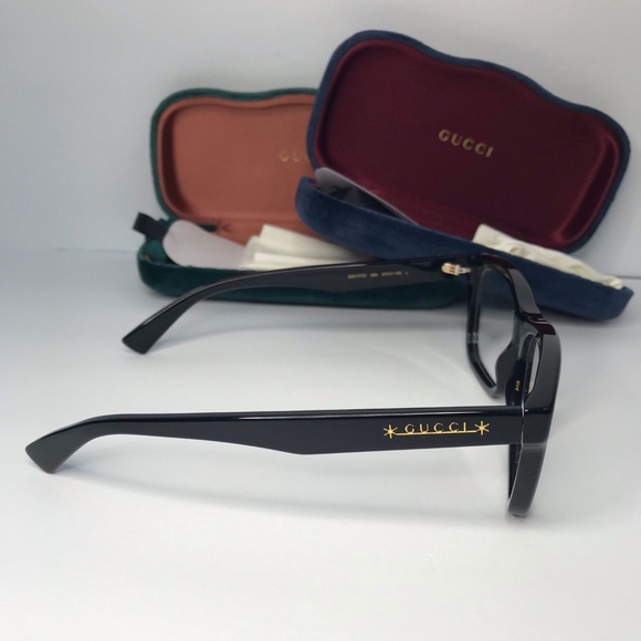 💯 Original GUCCI GG1177O 001 / 004This square Gucci optical shiny black frame. - Picture 14 of 16